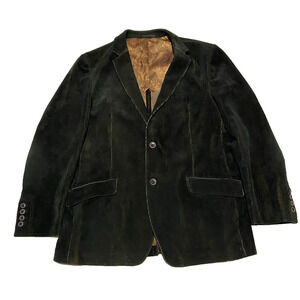 Assets by Andrew Fezza Mens Corduroy Blazer Size 44L Professor Western Cowboy